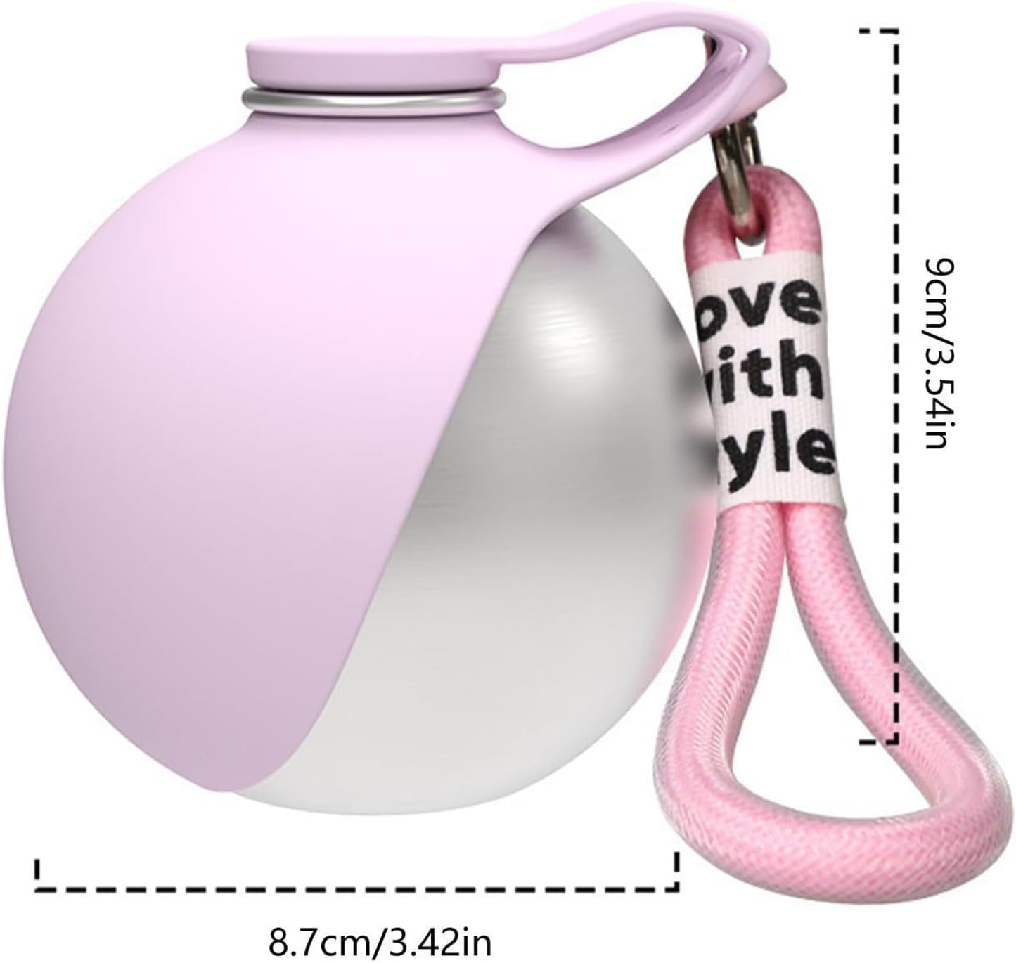 Foldable Pet Water Bottle Blue Close Up