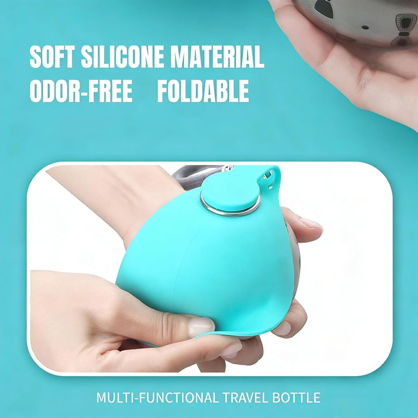 Foldable Pet Water Bottle Silicone Bowl Extended