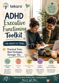 ADHD Executive Functioning Toolkit for Adults & Teens | Printable PDF Workbook, Focus & Organization Planner