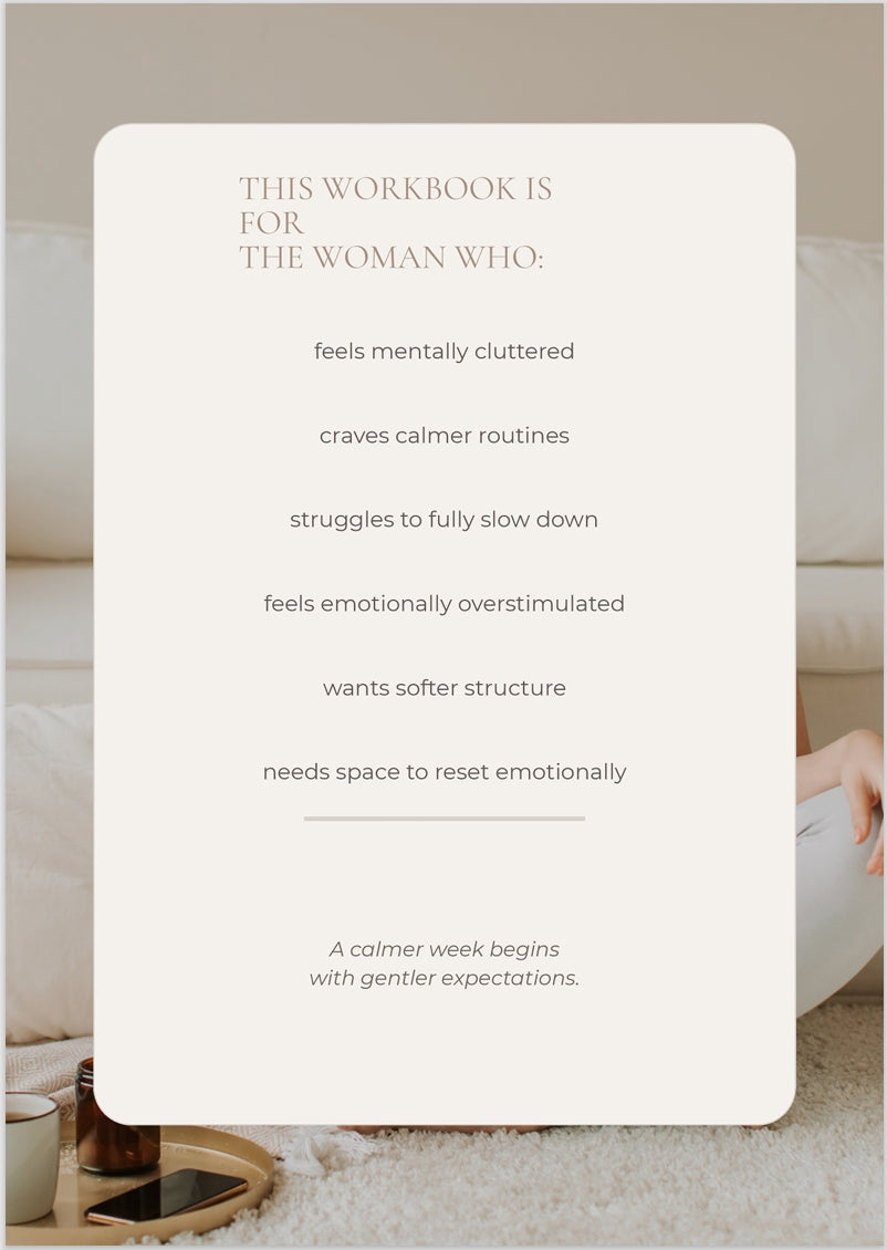 Sunday Reset For Women | Printable Emotional Wellness Workbook PDF